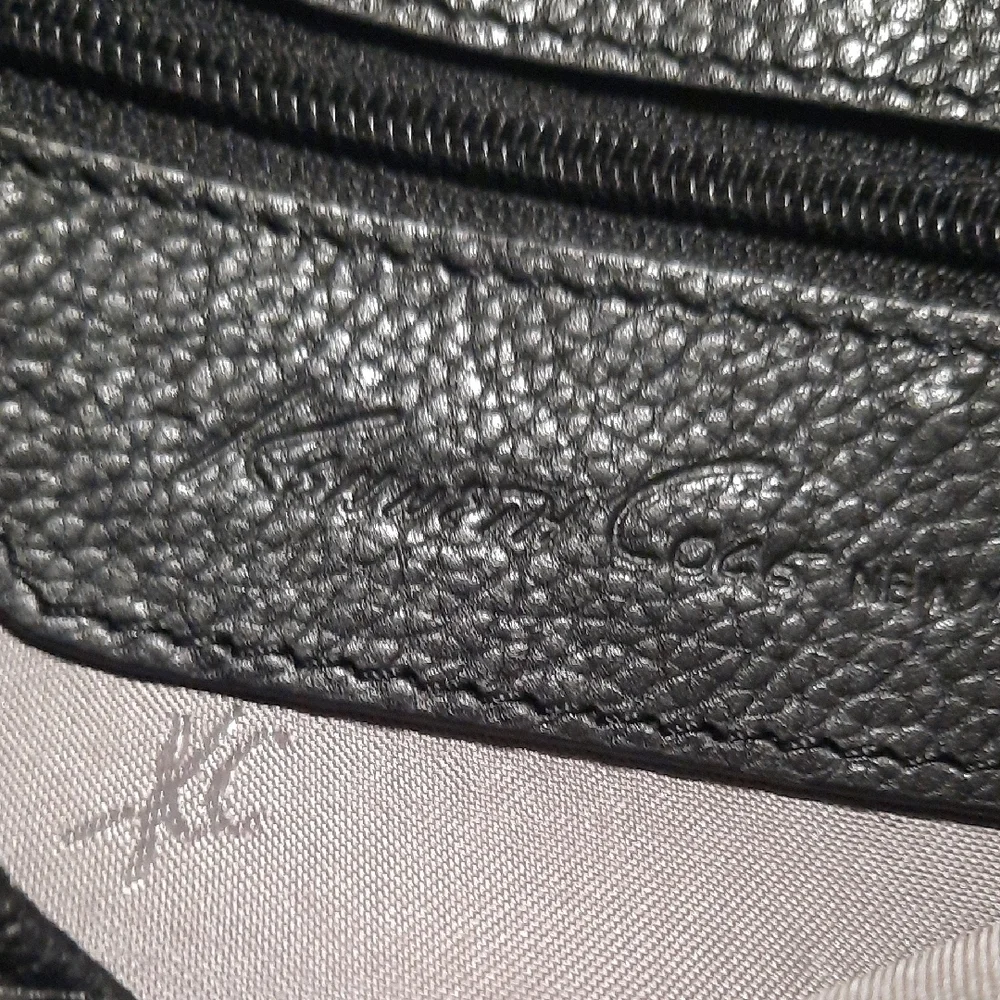 Kenneth Cole Black Leather Crossbody Bag